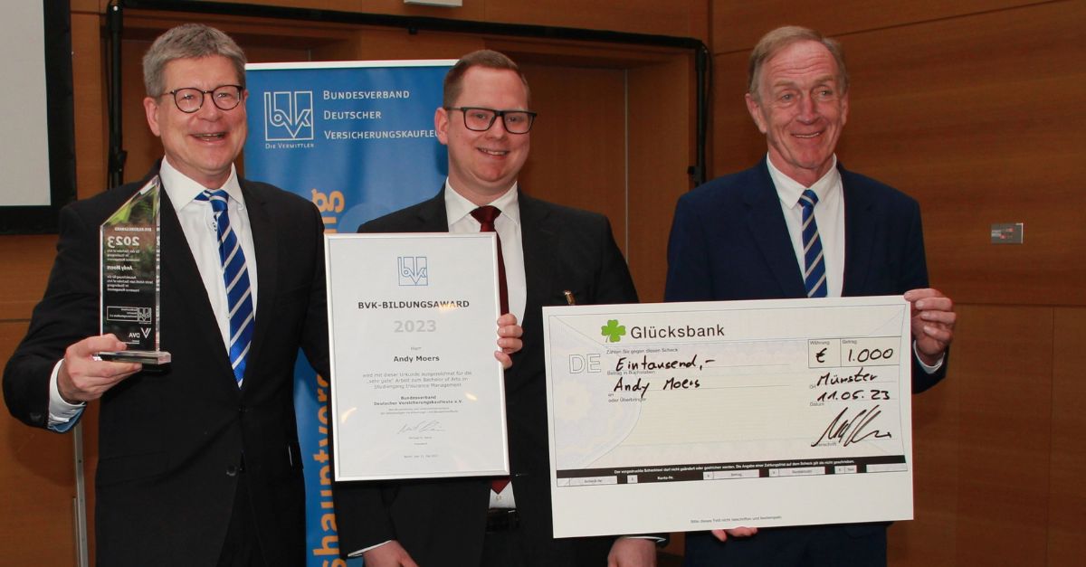 BVK verleiht Award für beste vertriebsorientierte Bachelor-Thesis