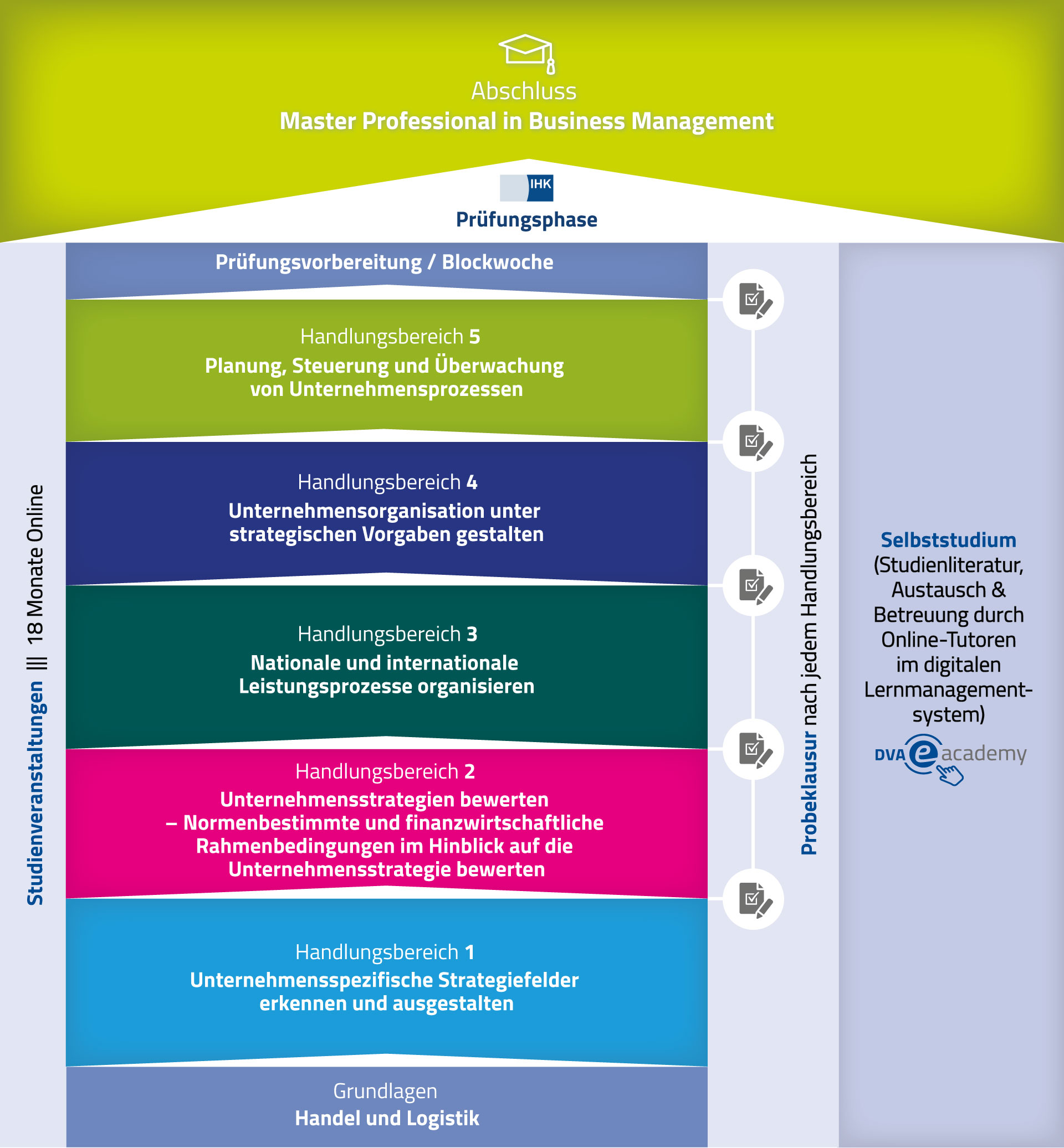 Studienaufbau Master Professional in Business Management