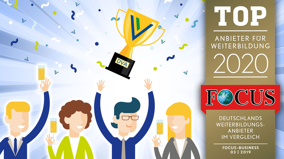 DVA als Top-Anbieter für Weiterbildung 2020 durch FOCUS-Business Magazin ausgezeichnet